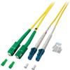 efbe Schott Cavo duplex LC-SC/APC 9/125 µm, OS2 -- LSZH, giallo, 2,0 mm, 5 m