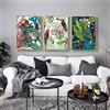 wydlb Piante tropicali della foresta pluviale Acquerello Fiore Uccello Tela, Pittura Stampa su tela Poster Poster Immagine per parete Home Decor No frame 60x80cmx3