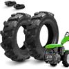 ECOVELO' 2 Pneumatici 4.00-10 TM + Camere d'Aria Copertoni ultra rinforzati 8PR Gomma ruote per uso Agricolo Tosaerba Falciatrice Motozappa Motocoltivatore
