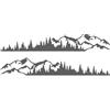Pineeseatile Decalcomania laterale per auto da 2 pezzi Grafica decorativa per auto nella foresta di montagna fai-da-te da 74, 80 pollici per rimorchio per, grigio
