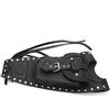 Tyenaza Borsa da serbatoio per carburante per moto Copertura per serbatoio di gas Pelle artificiale nera adatta per XLX1000 XL1200X XLH883
