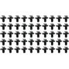 Viviance 50PCS clip di montaggio paraurti rivetti parafango morsetto fisso nero kit staffa in plastica compatibile con Peugeot compatibile con Citroen
