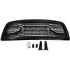 Generico Griglia Anteriore Griglia Di Ricambio Per Dodge Per Ram 1500 2009-2012 Griglia A Rete Nero Opaco Cromato Griglie Da Corsa Plastica ABS Griglia Radiatore(Matte black)