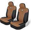 CAT® MeshFlex - Coprisedili per auto, camion e SUV, 2 pezzi, colore: beige, coprisedili per sedili anteriori e camion, con comodo schienale in rete, coprisedili per interni auto