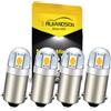 Ruiandsion BA9S Lampadina LED BA9 1895 1891 53 57 Bianco Caldo 6V Lampadina LED Chipset 3030 2SMD Lampadine LED di Ricambio per Interni Auto Plafoniera Mappa Targa Vano Portaoggetti Luci (Confezione