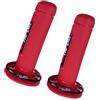 NICOLIE Manopole per moto Motocross Grip Manubrio Dirt Pit Bike 7/8 Manopole in gomma - Rosso - 22 mm