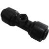 TEE con derivazione femmina e attacchi rapidi QK - 6,35x 3/16 femm. x 6,35 mm -
