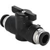 MINI VALVOLA con attacchi rapidi QK per micro tubo 6 mm - 6 x 6 mm