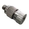 UGELLI IN OTTONE NICHELATO CON ATTACCO FILETTATO 3/16"M - Foro di uscita 0,3 mm - Portata 0,03 Litri/minuto circa a 3 bar - Possono essere avvitati su tutti i raccordi rapidi QK1/4" con derivazione filettata femmina 3/16"