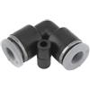 GOMITO 90° con attacchi rapidi per microtubo QK 6x6 mm