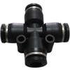 CROCE con attacchi rapidi per microtubo QK 6x6x6x6 mm (91145)