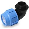 Gomito 32 mm. x 1/2"" maschio