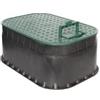 Rain Pozzetto rettangolare Medio 113 NANO 43,8x30,7 H 17,6cm coperchio verde con maniglia