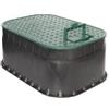 Rain Pozzetto rettangolare Maxi 115 NANO 57,6x40,8 H 17,6cm coperchio verde con maniglia