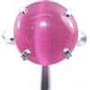 Anello Uomo Occhio di Gatto Rosa 20.70 Ct AGI Argento 925 Taglia 11.25