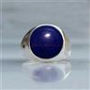 Artik Jewels Naturale Lapislazzuli Con 14K Placcato Oro Bianco Anello Argento per Uomo #1000