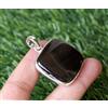 Giorgio Pendente In Argento Sterling 925 Fatto A Mano In Onice Nero S-39