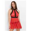 Freemans Venus Rosso/Nero Negligè con Perizoma Taglie Forti UK 3XL (fm174-6)