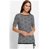 Witt Top Grafico In Stampa Nero E Bianco UK 18 (FM186-6)