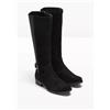 Freemans Vestibilità Larga Camoscio Nero Stivali UK 4 (F735.1)