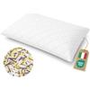 Dream Materassi Dream Cuscino 100% Fiocco di Memory Foam Alta Densità alto 15 cm - Cuscino per Dormire con Federa Ipoallergenica Trapuntata Traspirante - Guanciale letto Cervicale con Supporto Lombare - Made in Italy