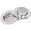 SEIWEI Filtro per scarico lavello da cucina, 73mm OD, filtro in acciaio inox, copertura del foro del tappo, per cucina e bagno, senza intasamento (confezione da 2)