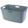 CURVER Softex - Portabiancheria da letto, 45 l, design elegante, leggero e pratico, 70% riciclato, 59 x 39 x 27 cm, colore: blu