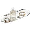Tissting Vassoio Decorativo in Acciaio Inossidabile 18cm/23cm Stile Nordico Ovale da Appoggio Piatto per Torta Specchio Cosmetici Espositore per Gioielli per Cucina Bagno Soggiorno(18cm Silver)