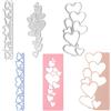 URROMA 3 pezzi Fustelle in Metallo, Amore Cuore Pizzo Fustelle per Decoupage, Goffratura, Punzonatura, Modello per Scrapbooking, Album, Carta, Biglietti, Artigianato, Regalo, Decorazione