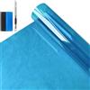 NewL Pellicola autoadesiva multicolore per vetri delle finestre, in PET al 99%, protezione UV, isolamento termico, per auto, case, uffici, negozi, adesivi per finestre (celeste, 50 cm x 200 cm)