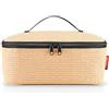 reisenthel Coolerbag M Pocket Raffia Black - Borsa termica con tomaia in bottiglie di PET riciclate, ideale per il pranzo in viaggio