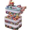 Yuehuamech Organizzatore di immagazzinaggio per giocattoli impilabili Lego Scatola contenitore per giocattoli Scatola contenitore per giocattoli Multi scomparto Blocchi di ordinamento Contenitore