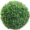 fxwtich Pianta artificiale in finto bosso con palline decorative in plastica resistente agli strappi, 25 cm