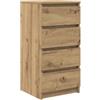 vidaXL Credenza Rovere Artigianale 37,5x35x76 cm in Legno Multistrato, armadietto, credenza, Armadio da corridoio, Buffet, Armadio da Cucina