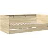vidaXL Divano Letto con Cassetti Senza Materasso 90x200 cm