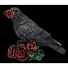 Corvo Figura - Rose Of The raven - Gotico Decorazione Fantasy Crow H 11 CM Magia