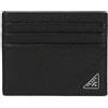 Prada Vittelo Grain Triangle Logo Card Wallet 141983268 [U]