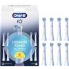 Oral-B Testine di Ricambio iO Ultimate Clean, Bianche, 8 Ricambi - 8 Testine di Ricambio per Spazzolino Elettrico, Rotonde Originali, Rimozione Profonda Della Piastra Batterica