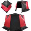 VEVOR Tenda da Pesca sul Ghiaccio 3,3 x 3,3 x 2 m Rifugio Portatile per Pesca sul Ghiaccio per 6-8 Persone, Isolamento Termico, Tessuto Oxford con Ancore, Corde, Borsa Trasporto, per Pesca Invernale