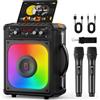 Does not apply Karaoke Con 2 Microfono, 60W Cassa Bluetooth 5.3 Subwoofer Da 6,5, 12 Ore Riprod