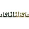Italfama Ottone Scacchi Pezzi Oro Argento Placcato Set, 7.3cm King, Italia