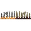 Italfama Set Di Pedine Da Scacchi In METALLO E Legno MEDIEVALE King 8.1Cm Italia