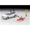 Tomytec Tomica Limited LV-N328b Subaru Forester Custom Bianco/Argento Kayak con Figura