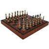Italfama Set Di Scacchi Backgammon E Dama 3 In 1 Con Tavola In Pelle Di 48Cm E Metallo