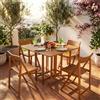 MIlani Home FALCO - set tavolo e 4 sedie in acacia