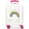 ROLL ROAD Everything is Ok Valigia per bambini Bianco 45 x 31 x 20 cm Rigida ABS 24,6 L 1,8 kg 4 ruote Bagagli a mano, bianco, Valigia per bambini