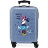 Disney Minnie Make it Rain Bows Valigia da cabina blu 38 x 55 x 20 cm Rigida ABS chiusura a combinazione laterale 34 L 2 kg 4 ruote doppie attrezzature a mano