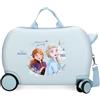 Disney Joumma Bags, Frozen Believe in The Journey, Valigia Cabina, Valigia per bambini, Realizzato in ABS, Quattro Ruote doppie a rotazione multidirezionale, Chiusura a combinazione laterale., blu,
