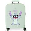 Disney Joumma Disney Stitch Playfull Valigia per bambini Valigia rigida ABS Chiusura TSA 4 Ruote Bagagli a Mano, Menta, Taglia unica per tutti