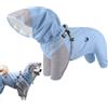 Generic Cappotto impermeabile per cani, con cappuccio rimovibile, per cuccioli con cappuccio trasparente, design a zampe, facile da indossare e togliere, per esplorazioni all'aperto e passeggiate di